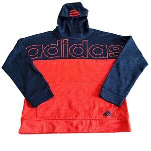 Adidas Boys Large 14/16 Blue and Orange Long Sleeve Hoodie